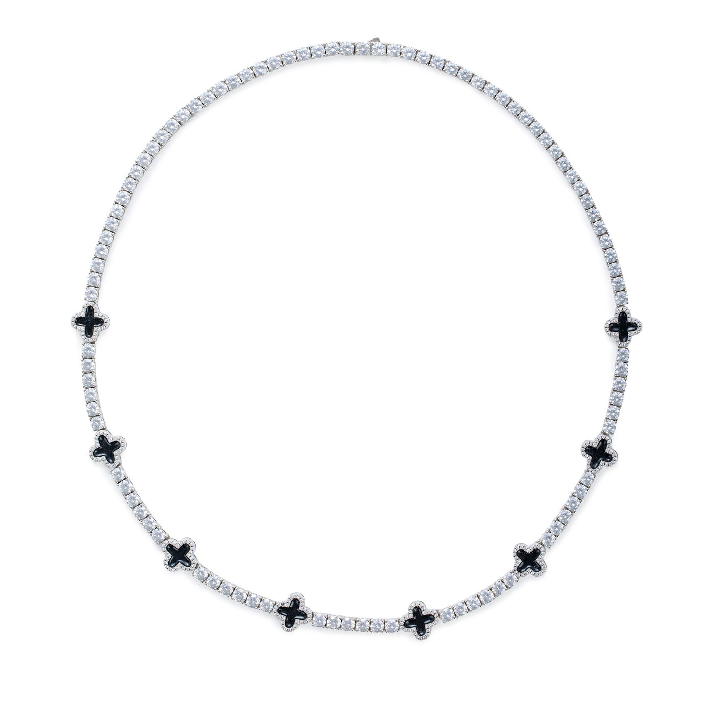 Black Clover Zirconia Necklace