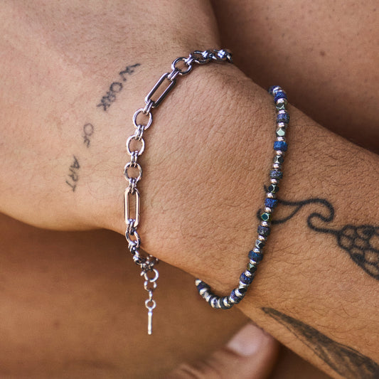 Slim Blue Tiger Eye Bracelet