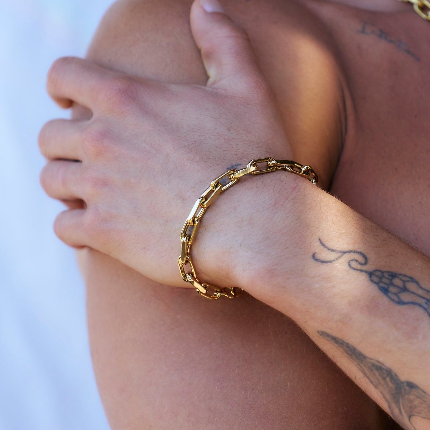 Large Link Bracelet Gold
