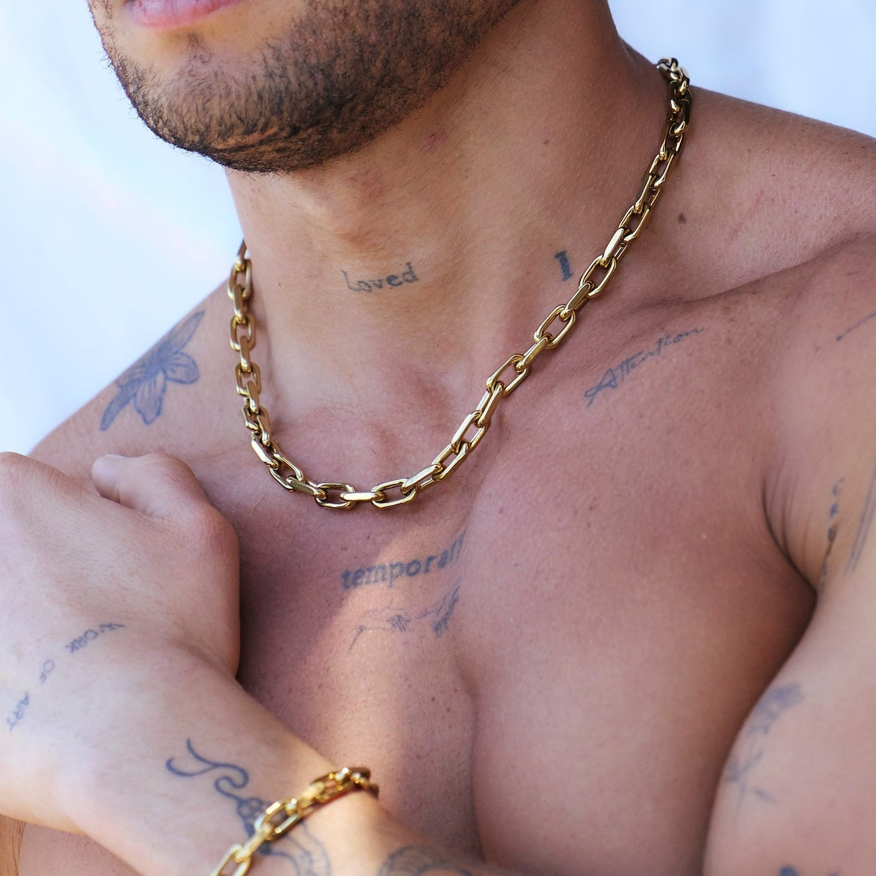 Large Link Necklace Gold