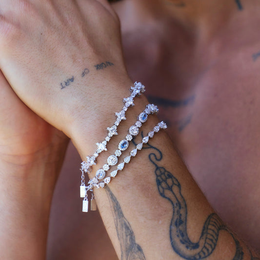 Icy Blue and White Bracelet