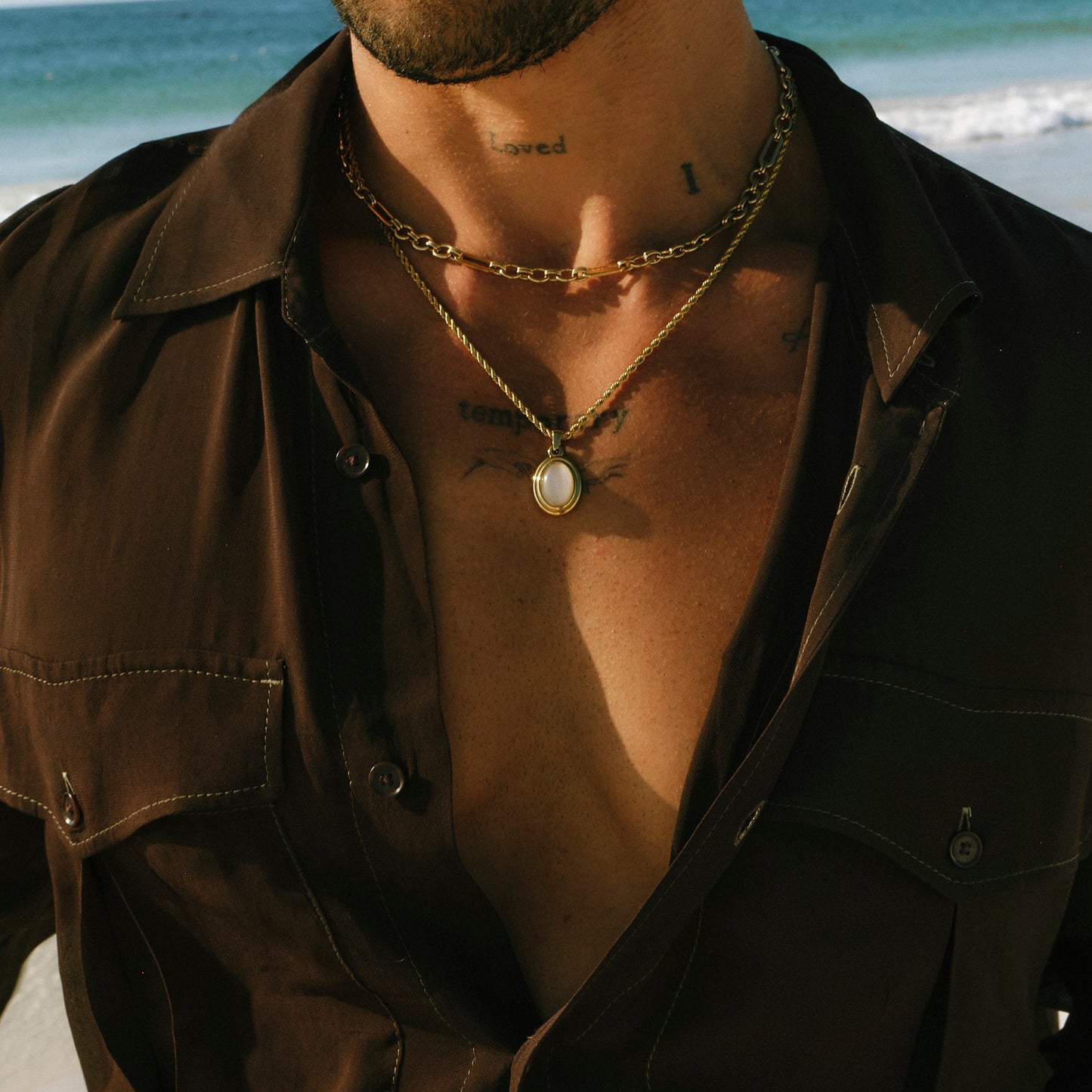 Wire Necklace Gold
