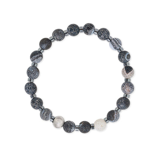 Weathered Agate Beaded Bracelet