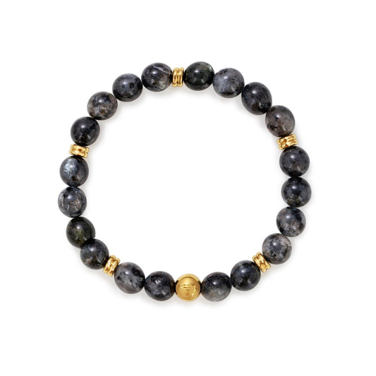Black Labradorite Beaded Bracelet