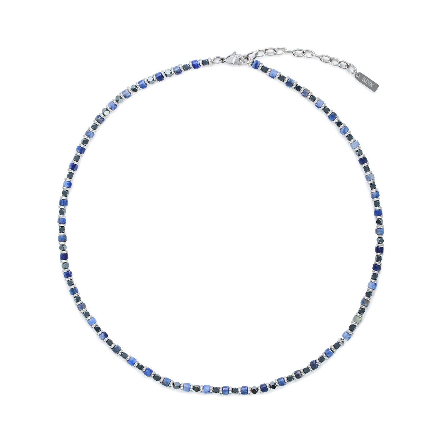 Slim Blue Tiger Eye Necklace