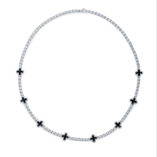 Black Clover Zirconia Necklace