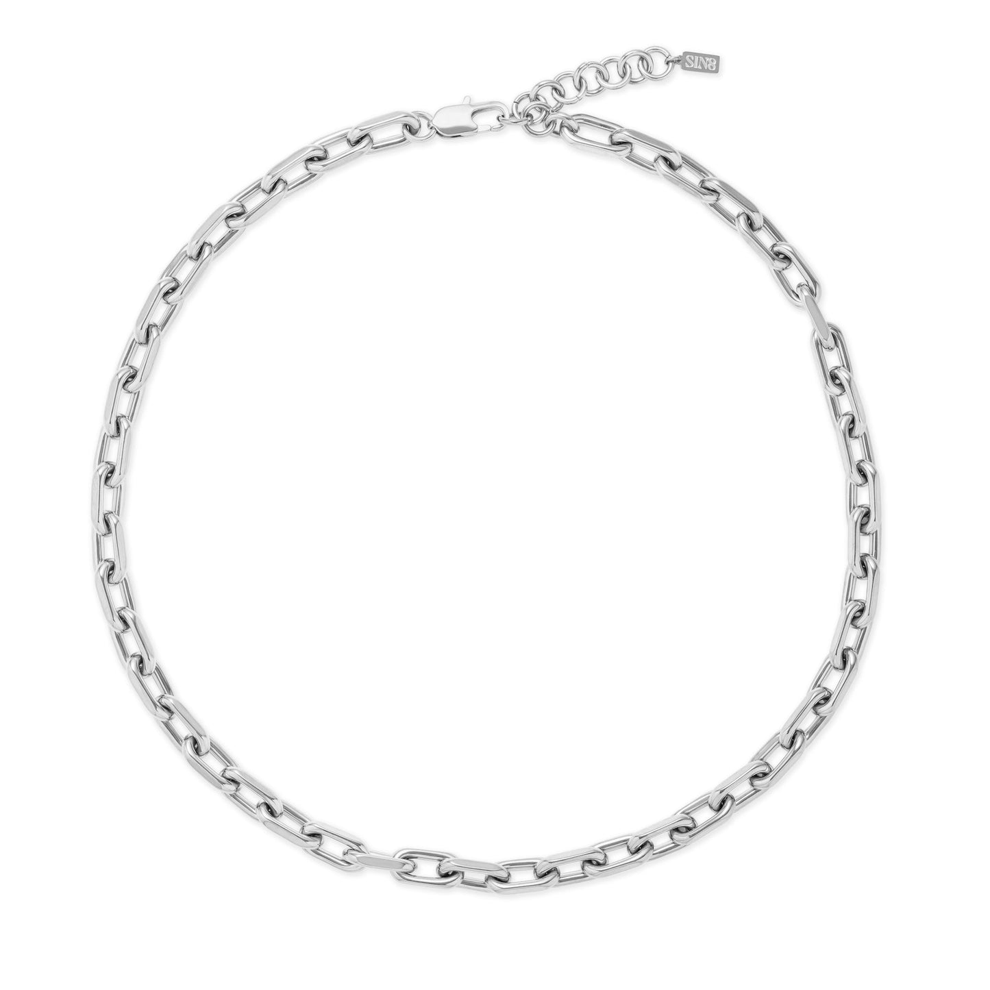 Large Link Necklace Silver