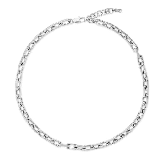 Large Link Necklace Silver