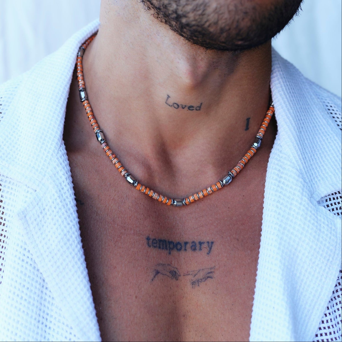 Orange Turquoise Necklace