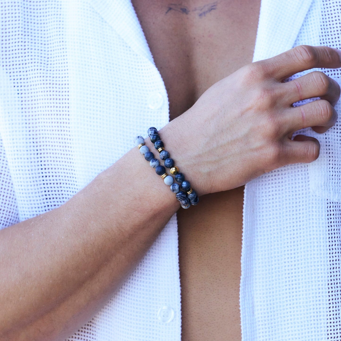 Light Grey Beaded Bracelet